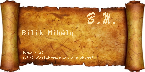 Bilik Mihály névjegykártya
