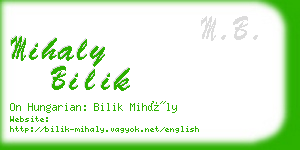 mihaly bilik business card